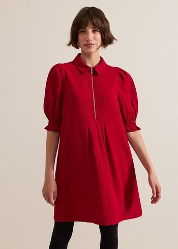 Phase Eight Candice Zip Dress Red Canada | SBXGEV-104